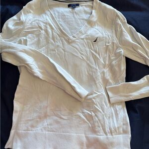 Nautica Women's V-Neck Sweater - Cream